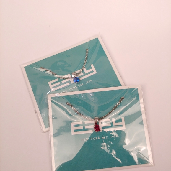 ✨4/$20✨ NEW 2 Effy necklaces - Blue Topaz & Ruby - Picture 4 of 5